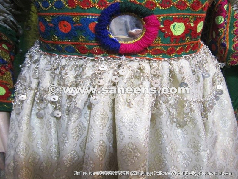 muslim women handmade dress with waist chain