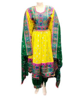 Afghan Bridal Dress Frock Mirrors Embroidery Work