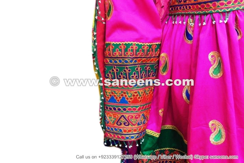 pashtun fashion long dress with beautiful embroidery work