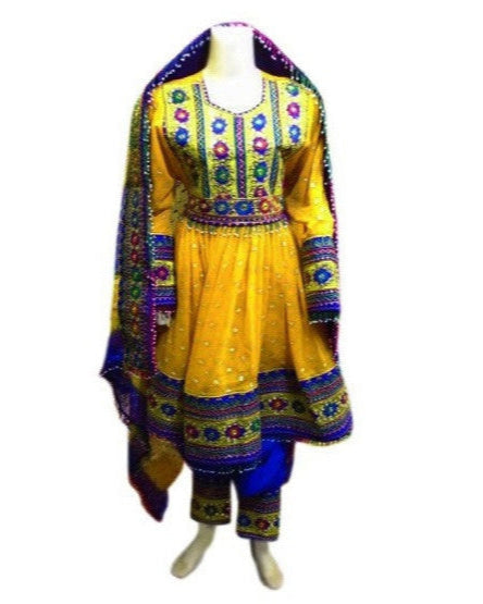 Afghan Persian Bridal Embroidered Dress Frock