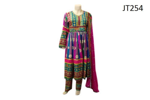 Hand Embroidered Bridal Afghan Dress