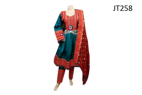Afghan Bridal Hand Embroidered Dress