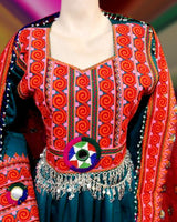 Afghan Bridal Hand Embroidered Dress