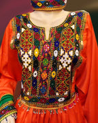 persian women long dress with sindhi embroidery