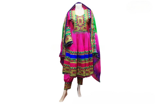 Afghan Bridal Embroidered Dress
