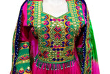 Hand Embroidered Traditional Afghan Bridal Dress