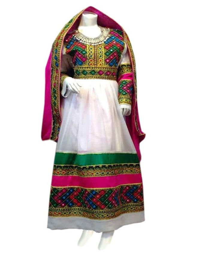 Afghan Bridal Embroidered Dress