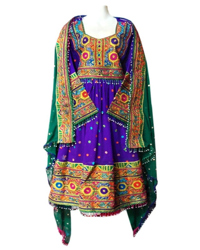 Afghan Wedding Bridal Hand Embroidered Dress