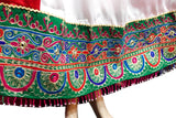 Kuwait Flag Style Long Gown Embroidered Dress