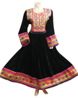 Velvet Fabric Afghan Style Dress