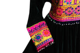 Velvet Fabric Afghan Style Dress