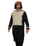 afghan gents suit in black color
