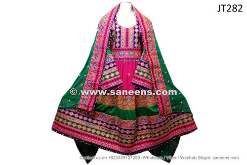 Hand Embroidered Afghan Traditional Bridal Dress