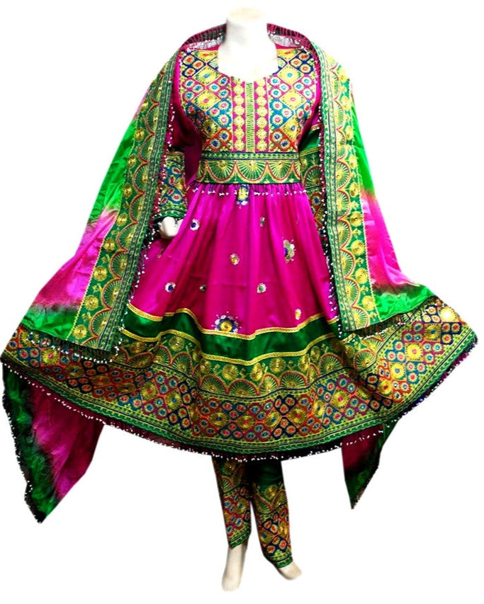 Afghan Traditional Embroidered Bridal Dress
