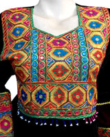 Hand Embroidered Afghan Bridal Dress In Velvet Fabric