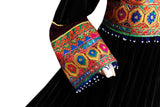 Hand Embroidered Afghan Bridal Dress In Velvet Fabric