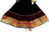 Hand Embroidered Afghan Bridal Dress In Velvet Fabric