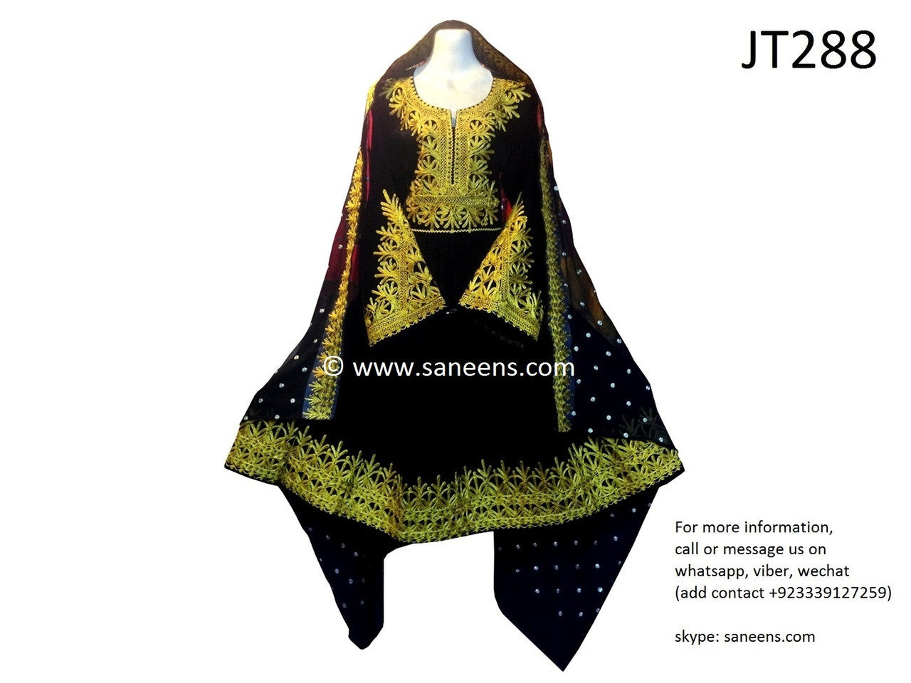 Elegant Black Velvet Afghan Pathani Dress - New Stylish Design