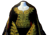Elegant Black Velvet Afghan Pathani Dress - New Stylish Design