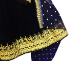 Elegant Black Velvet Afghan Pathani Dress - New Stylish Design