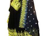 Elegant Black Velvet Afghan Pathani Dress - New Stylish Design
