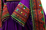 Afghan Clothes In Purple Color Pathani Dress Hijab Fashion Online
