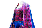 Muslimah Fashion Afghan Clothes In LIght Blue Persian Wedding Frocks