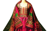 Mirrors Work Afghan Clothing In Pink Color Persian Singer Dresses Online
