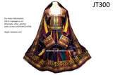 Pashtun Singer Dress In Multicolor Afghan Clothes With Golden Work