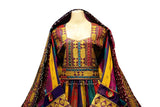 Pashtun Singer Dress In Multicolor Afghan Clothes With Golden Work