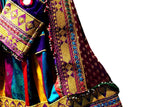 Pashtun Singer Dress In Multicolor Afghan Clothes With Golden Work