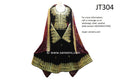 Islamic Wedding Dresses Afghani Dress In Black And Burgundy Color