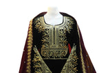 Islamic Wedding Dresses Afghani Dress In Black And Burgundy Color