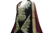 Islamic Wedding Dresses Afghani Dress In Black And Burgundy Color