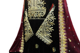 Islamic Wedding Dresses Afghani Dress In Black And Burgundy Color