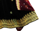 Islamic Wedding Dresses Afghani Dress In Black And Burgundy Color