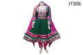 Afghan Clothing In Green Color With Handmade Zari Yakhan Dozi