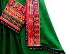 Pathani Dress In Green Color Afghan Embroidery Work Frock