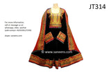 Pashtun Singer Frock In Black And Red Color Muslim Wedding Dresses