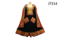 Pashtun Singer Frock In Black And Red Color Muslim Wedding Dresses