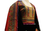 Pashtun Singer Frock In Black And Red Color Muslim Wedding Dresses