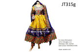 Hijab Fashion Afghan Gown In Yellow Color Persian Women Formal Dress