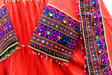 Pathani Dress In Red Color Afghan Clothing With Beads Work
