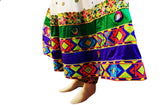 Afghan Traditional Dress In White Color With Finest Flower Embroidery
