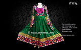 Pashtun Singer Clothes Afghan Fashion Dress In Green Color