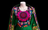 Pashtun Singer Clothes Afghan Fashion Dress In Green Color