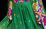 Pashtun Singer Clothes Afghan Fashion Dress In Green Color