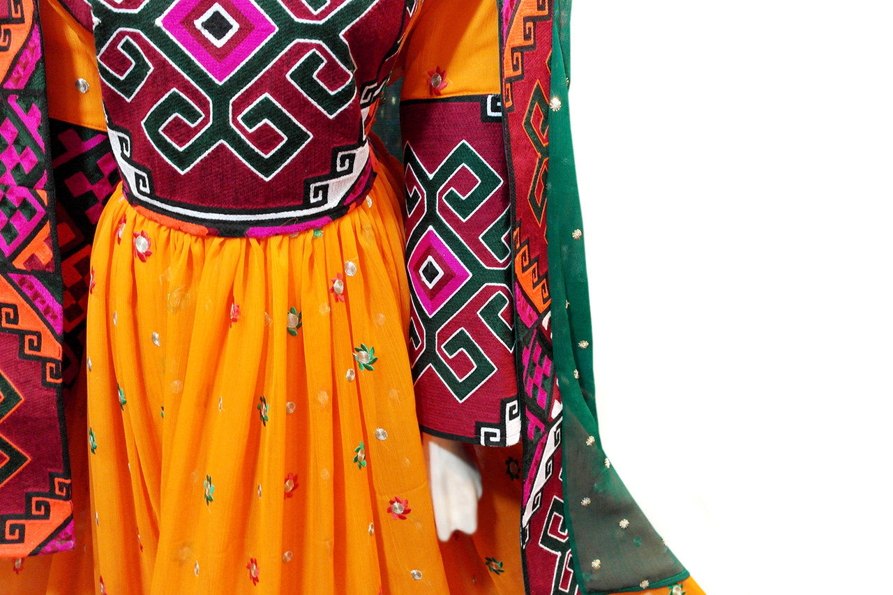 pashtun singer frock, muslimah fashion