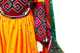 Pathani Long Dress Afghan Pashtun Singer Gown In Orange Color