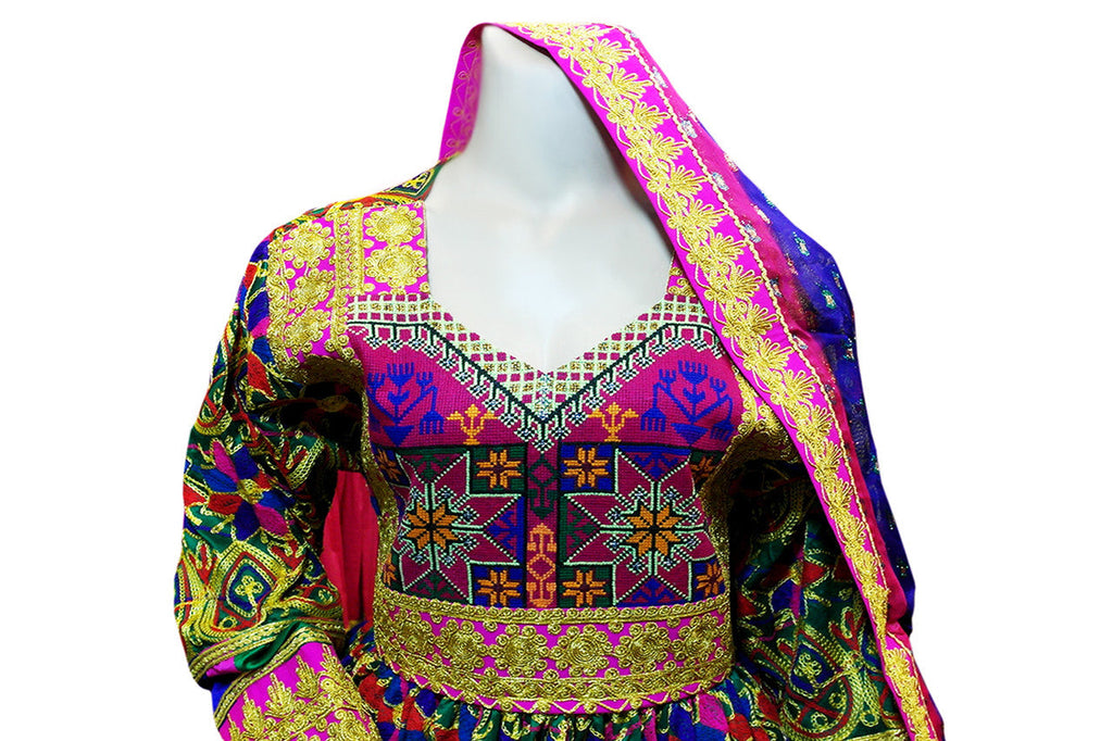 pashtun bridal dress, afghani dress